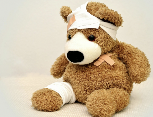 Stuffed Bear Wrapped in Bandages